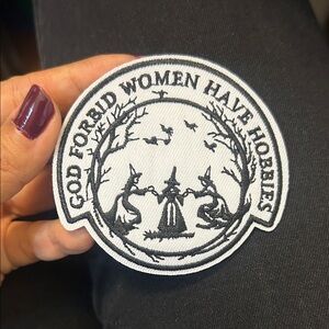 Black and White Witch Patch